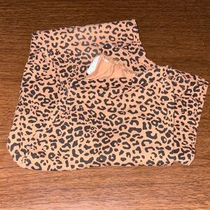 Zara Brown and Black Animal Print Leggings size 13-14
